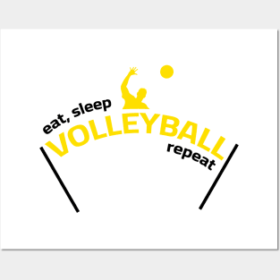 Eat Sleep Volleyball Repeat Posters and Art